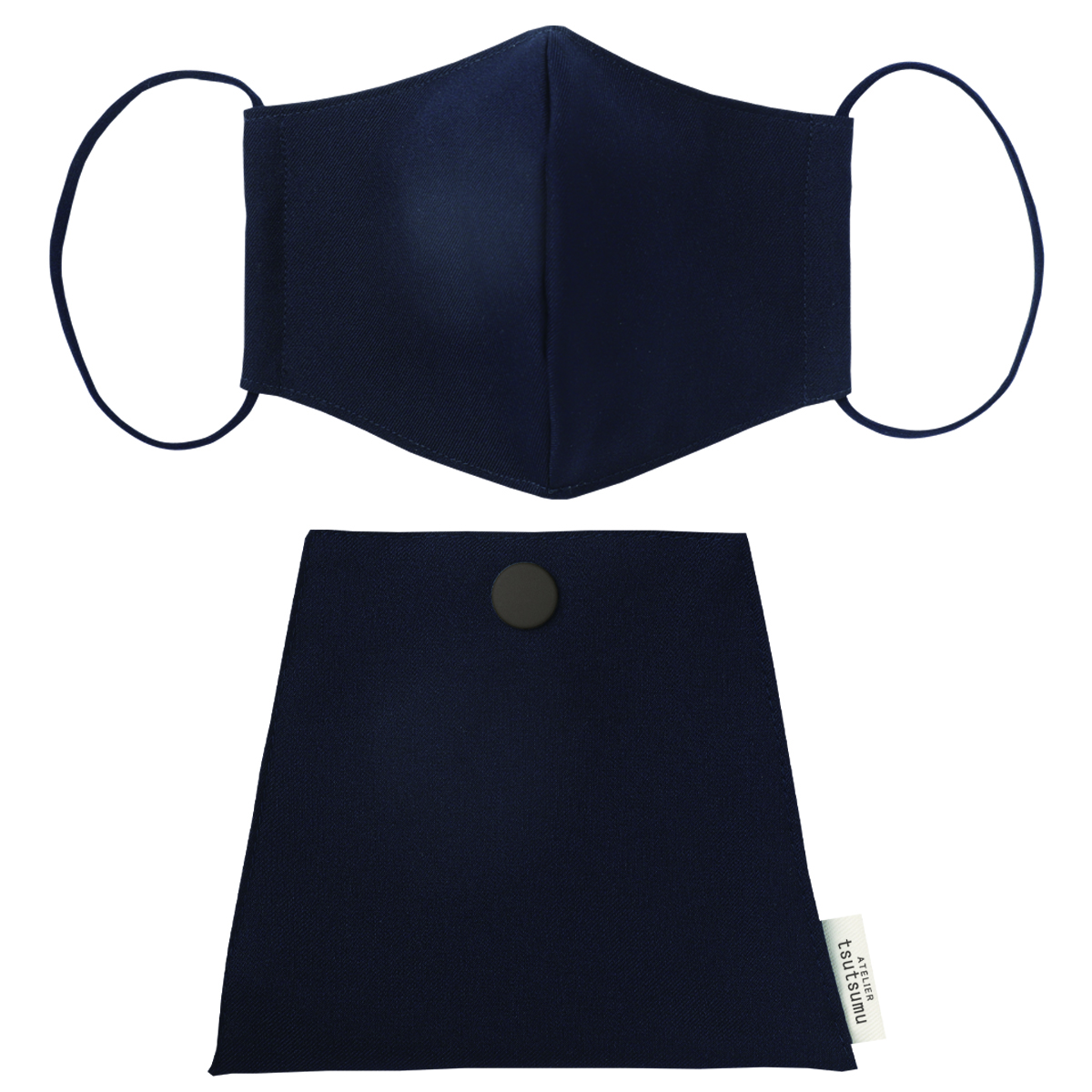 マスク&ケースセット<br />
ネイビー