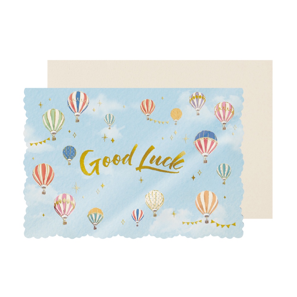 メッセージカード グッドラック 気球