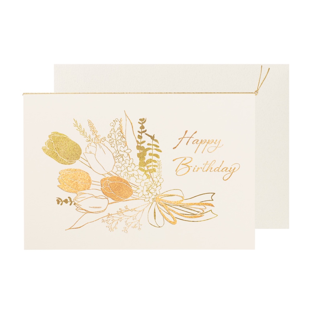 メッセージカード バースデー チューリップ