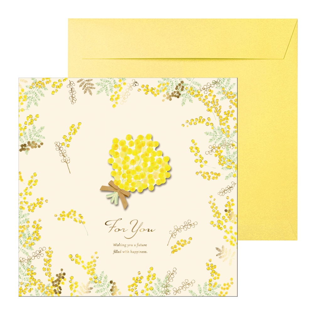 色紙 ウッド ミモザ